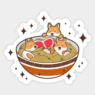 Corgi Ramen Life Sticker